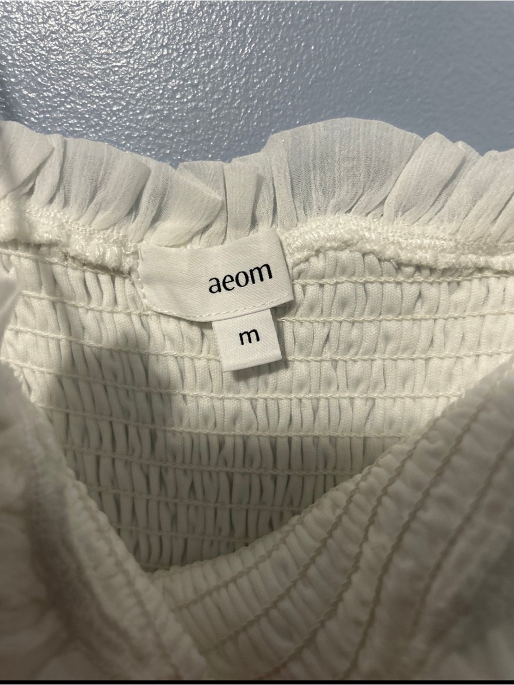 Aeom White Smocked Bodice Floral Embroidered Maxi Dress (NEW) - Picture 10 of 10